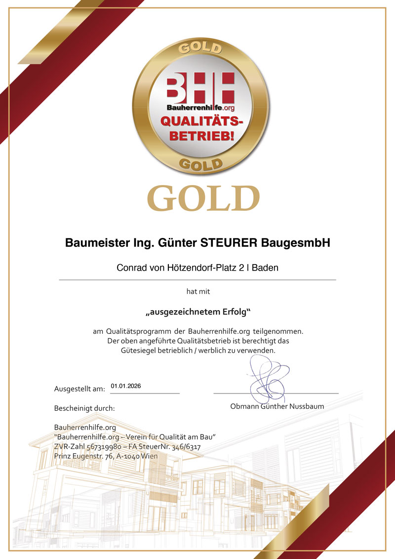 BHH_Zertifikat_Gold_Ing_SteurerGmbH_012026